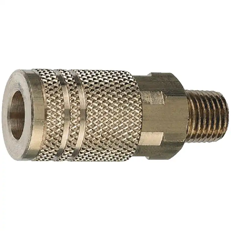 Amflo Brass 1/4 In. I/M Style Coupler 1/4 In. Male 1 Pc