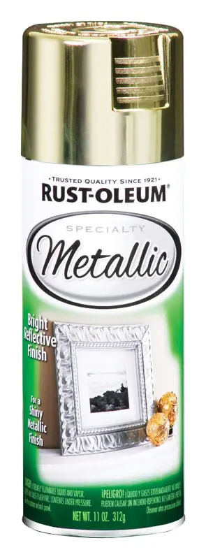 Specialty Metallic Spray Paint, Brass, 12-oz.