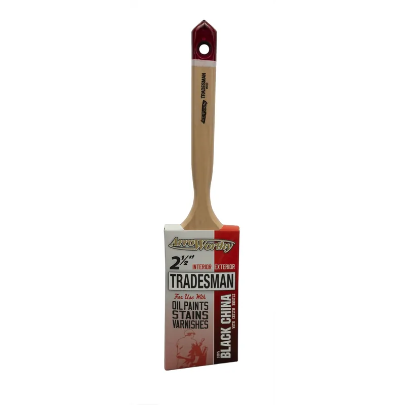 Tradesman 2-1/2 In. Angle Stain Brush - Black China Bristle