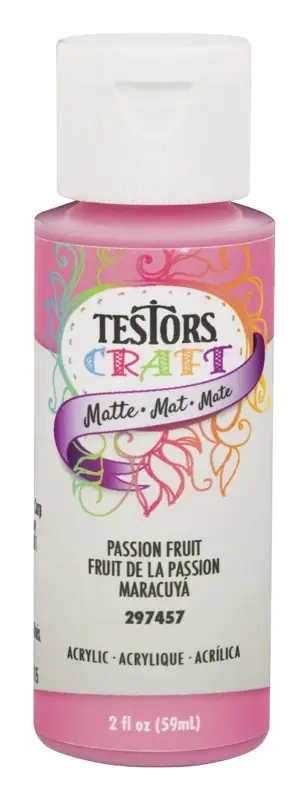 Acrylic Craft Paint, Matte Passion Fruit, 2-oz.