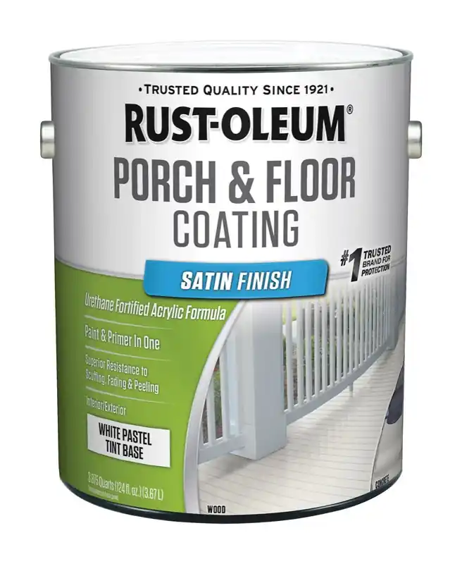 Porch & Floor Urethane Finish Paint, Satin, Pure Wbite Base, Gallon