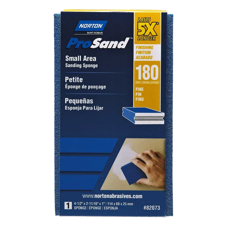 5X Small Area Sanding Sponge, 180 Grit (Very Fine), 4-1/2 X 2-11/16 X 1-In.