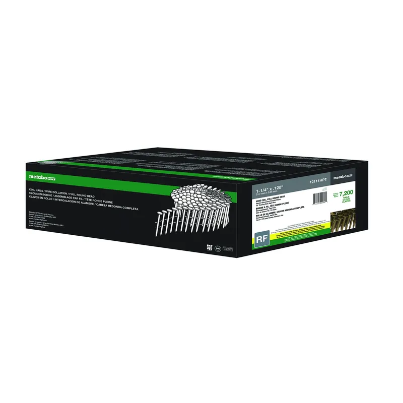 Metabo HPT 1-1/4 In. L Wire Coil Electro Galvanized Roofing Nails 16 Deg 7200 Pk