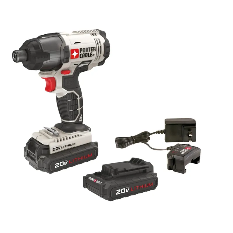 20-Volt Compact Cordless Impact Driver, 1/4-In., 2 Lithium-Ion Batteries