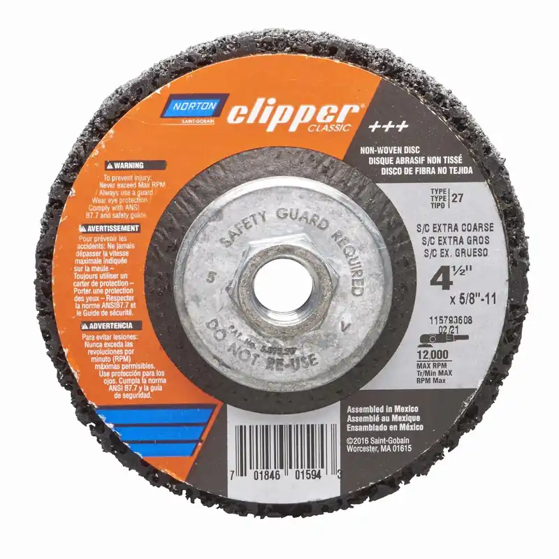Rapid Strip 4-1/2 In. Diameter Silicon Carbide Clipper Classic Disc 5/8-11 Arbor