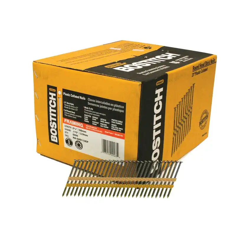 Bostitch 2-3/8 In. L Angled Strip Coated Framing Nails 21 Deg 5,000 Pk
