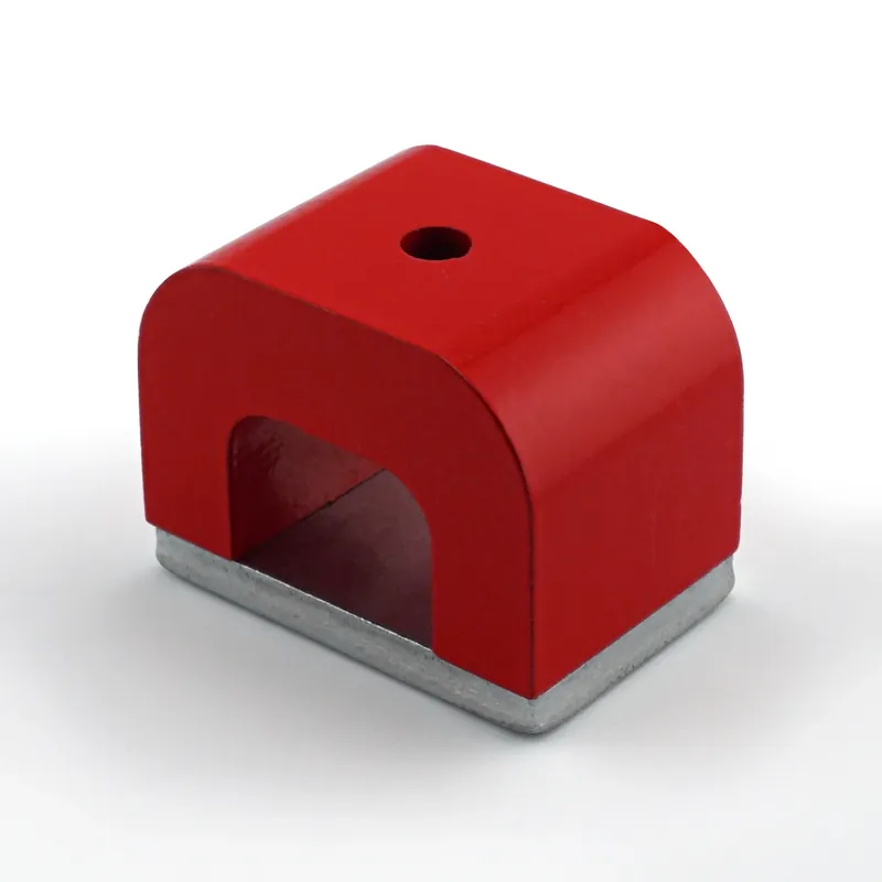 1.6 In. L X 1 In. W Red Horseshoe Magnet 20 Lb. Pull Capacity
