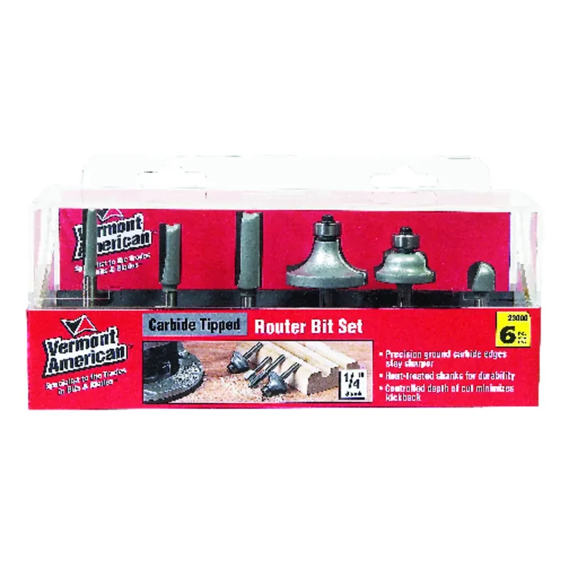 1/4 In. Dia. X Multi Size X 4 In. L Roman Ogee Router Bit Set 6 Pc