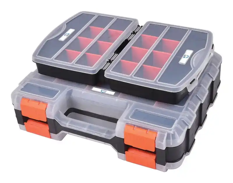 Home Plus 12 In. W X 8 In. H Storage Organizer Plastic 3 Compartments Black