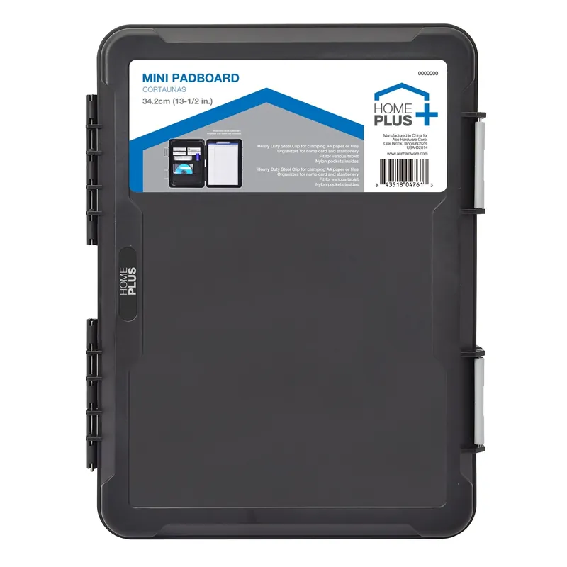 Home Plus Letter Size Plastic Side Opening Storage Clipboard