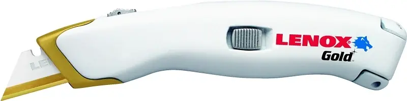 Lenox Gold 5-1/4 In. Retractable Utility Knife White 1 Pk