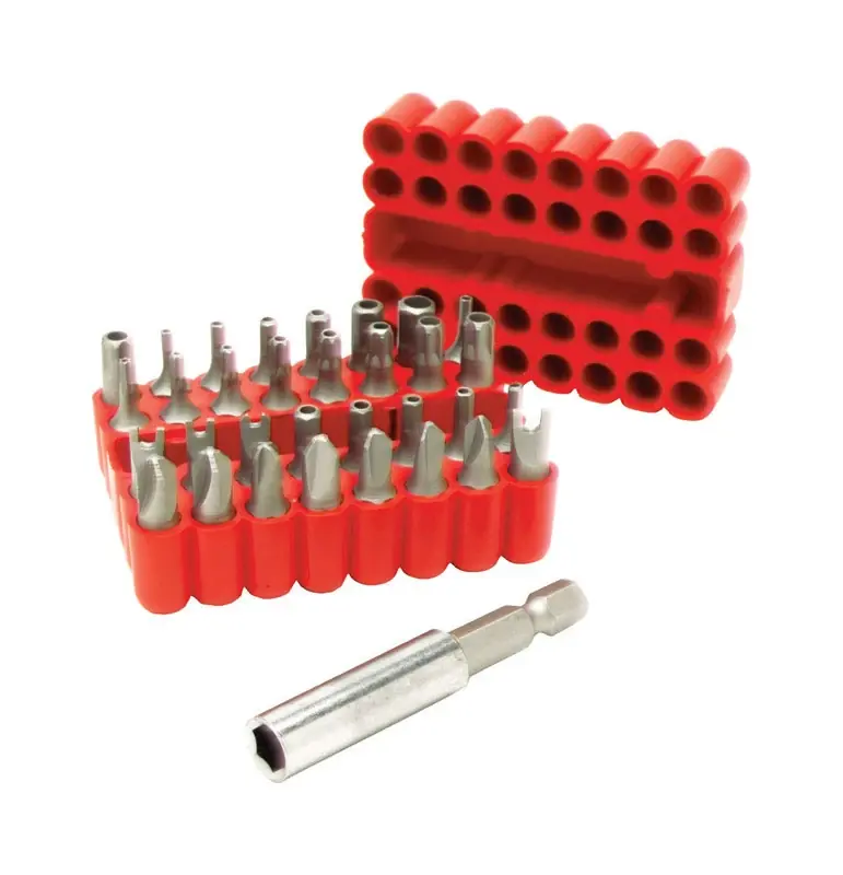 Performance Tool Assorted 1 In. L Security Bit Set Multi-Material 33 Pc