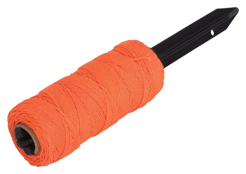 Twisted Refillable Stake Line Winder 500 Ft. Orange 18 Nylon