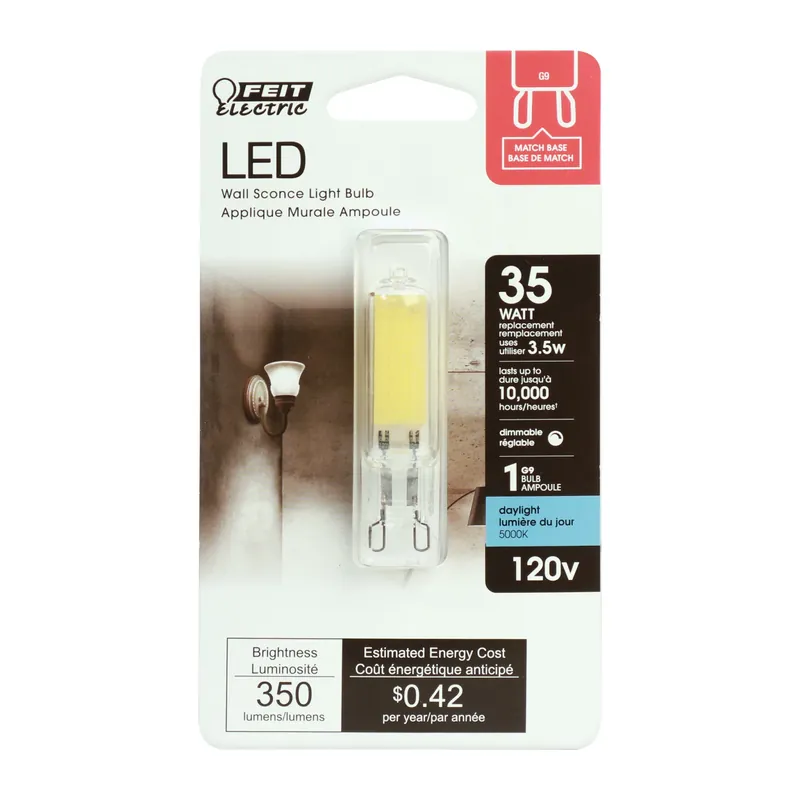 Feit T4 G9 LED Bulb Daylight 35 Watt Equivalence 1 Pk