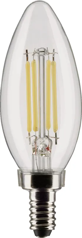 Satco B11 E12 (Candelabra) Filament LED Bulb Warm White 60 Watt Equivalence 2 Pk
