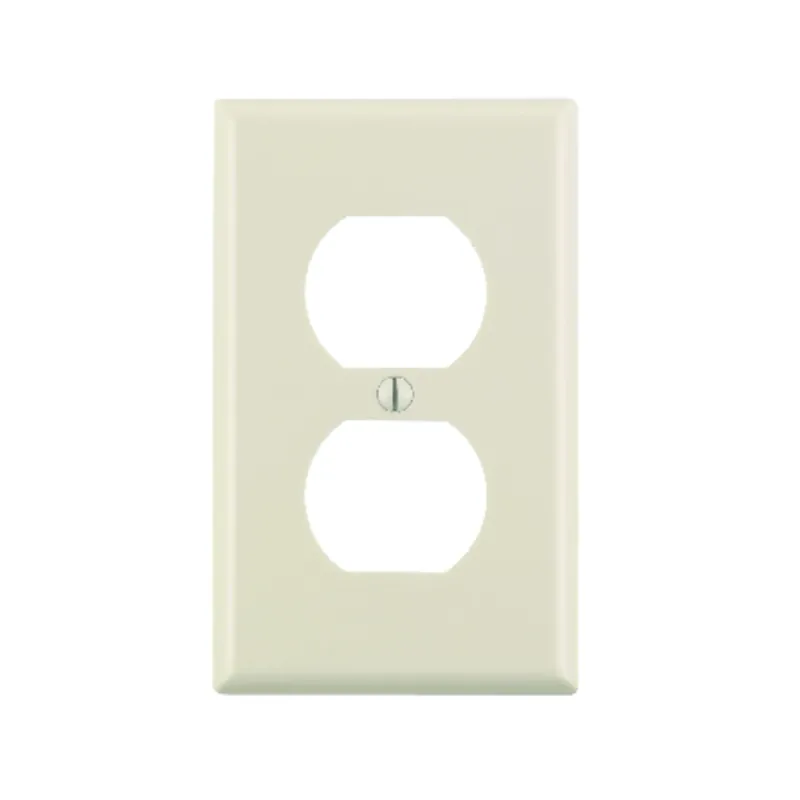 Leviton Light Almond 1 Gang Thermoset Plastic Duplex Wall Plate 10 Pk
