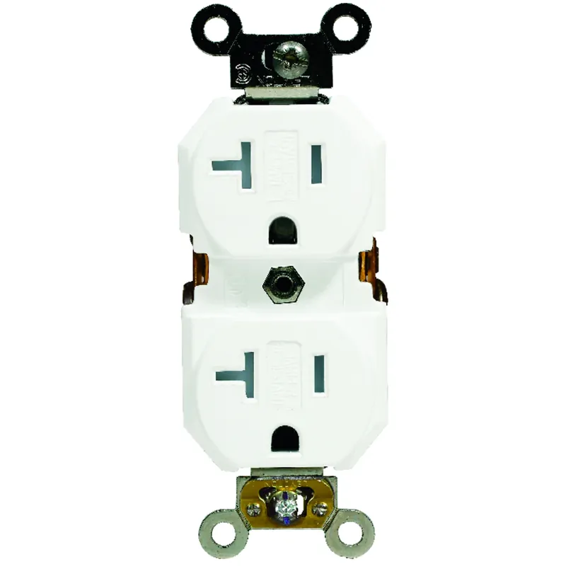 Leviton 20 Amps 125 V Duplex White Outlet 5-20R 1 Pk
