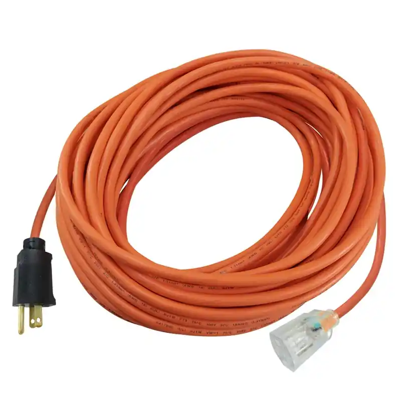 100 Ft. L Orange Extension Cord 14/3 Sjtw For Indoor And Outdoor Use