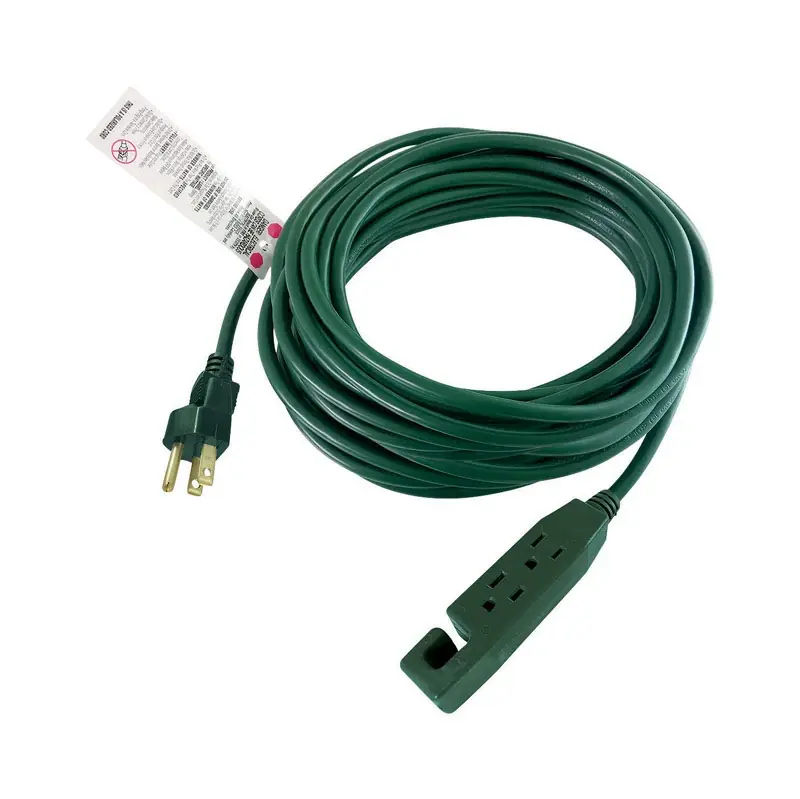 Outdoor 50 Ft. Green Extension Cord 16/3 With 3 Outlets