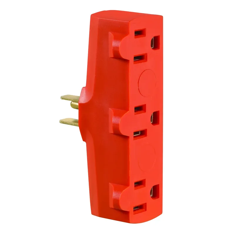 Leviton Polarized 3 Outlets Outlet Adapter 1 Pk