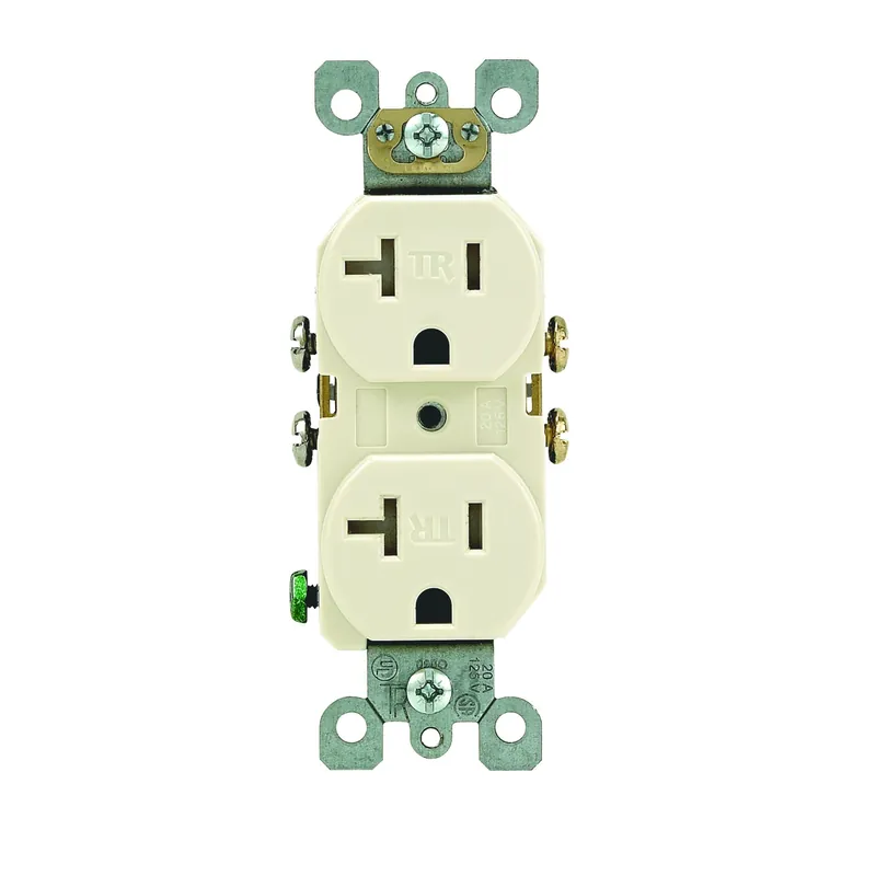 Leviton 20 Amps 125 V Duplex Light Almond Tamper Resistant Outlet 5-20R 1 Pk