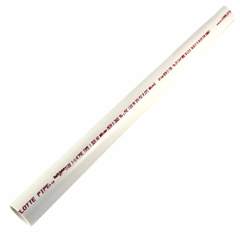 Schedule 40 PVC Pipe, 370 PSI, 1-1/4-In. X 5-Ft.
