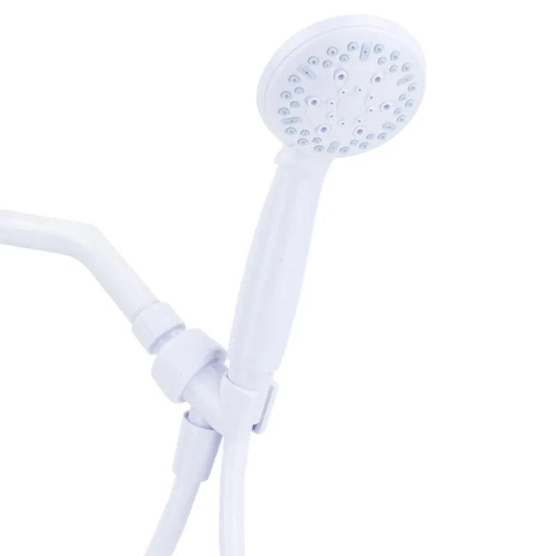3-setting Handheld Showerhead With Hose, 1.8 Gpm, White Plastic, Model 520 3150wt-ws
