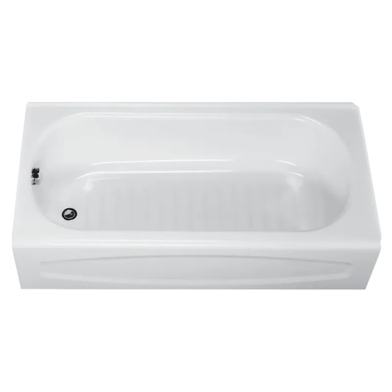 New Salem Right Hand Bathtub, White Enameled Steel, 60 X 30 In.