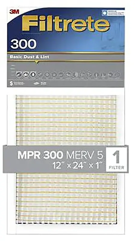 Filtrete 12 In. W X 24 In. H X 1 In. 300 MPR Pleated Air Filter 1 Pk