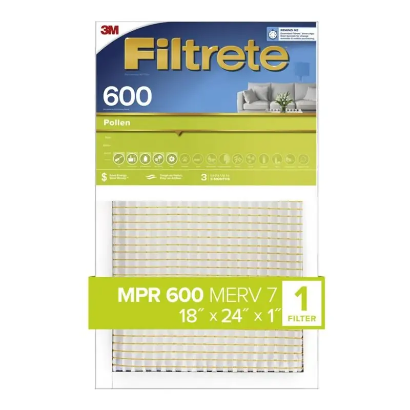 3M Filtrete 18 In. W X 24 In. H X 1 In. 7 MERV Pleated Air Filter 1 Pk