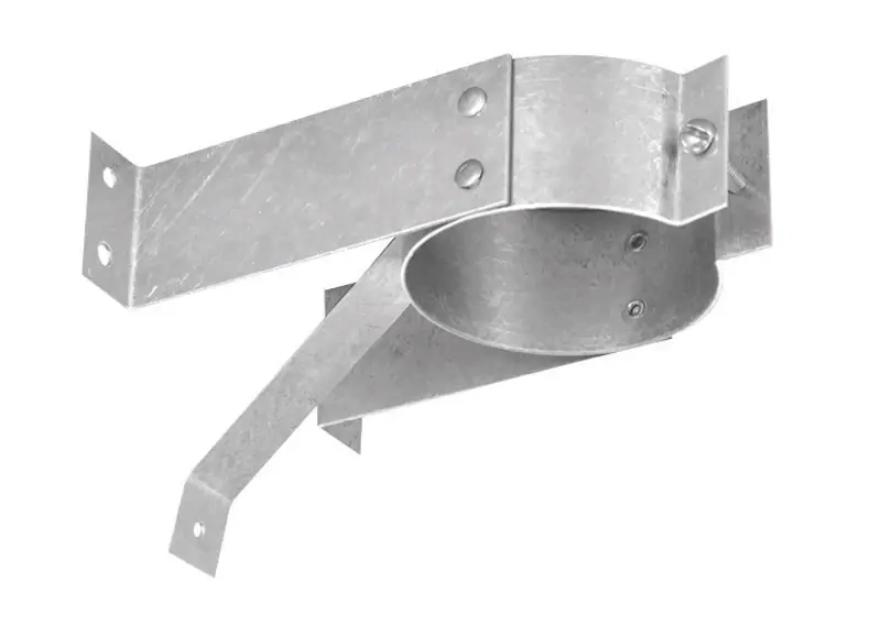 3 In. Galvanized Steel Tee Support Bracket For Pellet Venting Systems