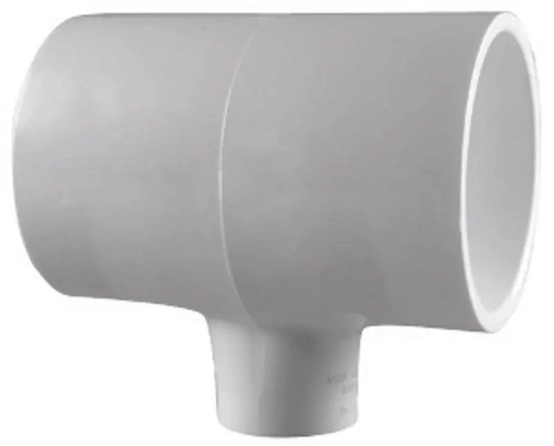 Charlotte Pipe Schedule 40 2 In. Slip X 2 In. D Slip PVC Reducing Tee 1 Pk