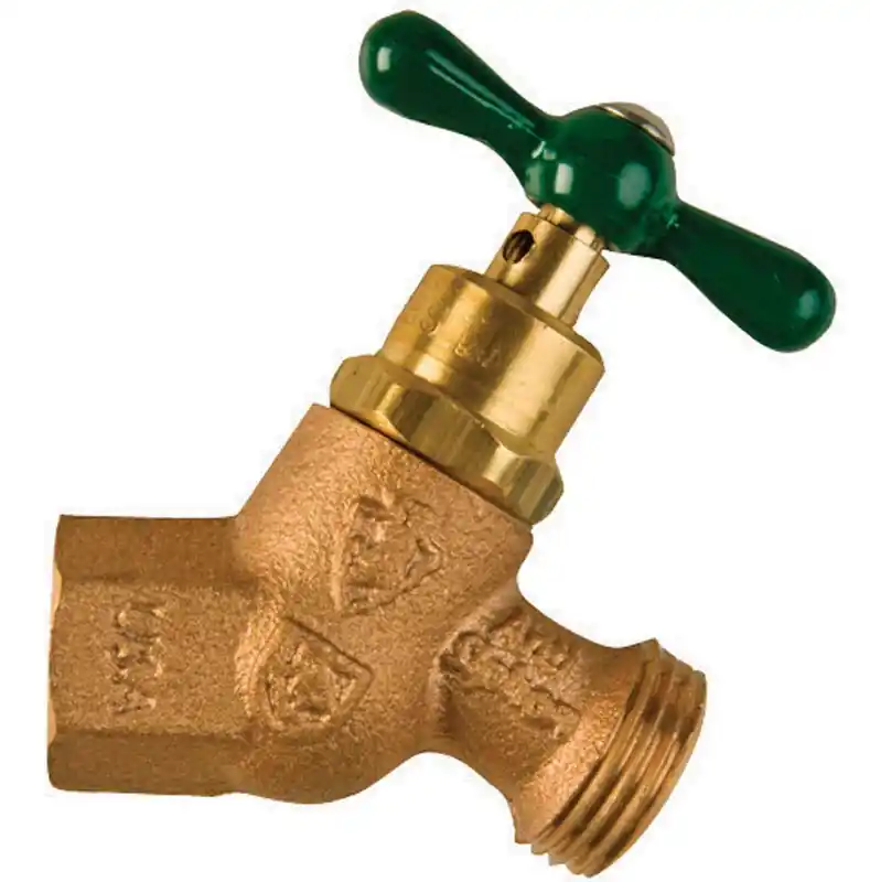 No-Kink Hose Bibb With Vacuum Breaker, Lead-Free, 1/2 FIP X 3/4 In. Hose Thread