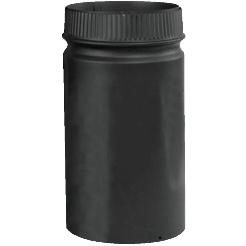 DSP Double Wall Stove Pipe, 6-Inch X 12-Inch Matte Black Finish