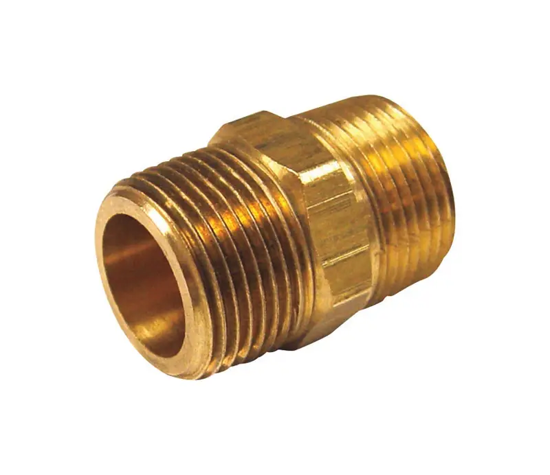 JMF Company 3/8 In. MPT X 1/8 In. D MPT Brass Reducing Hex Nipple