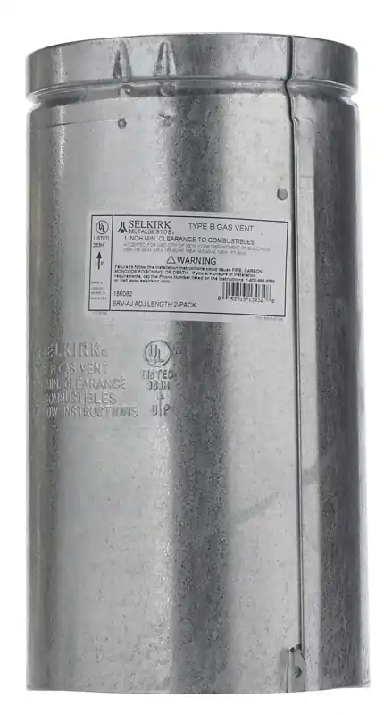 Selkirk 6 In. D X 12 In. L Aluminum Round Gas Vent Pipe