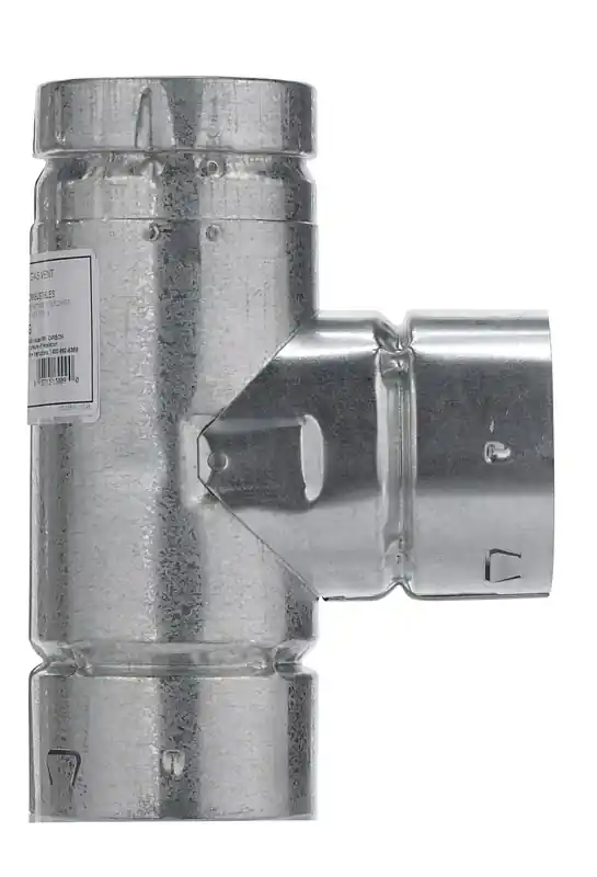 Selkirk 3 In. X 3 In. X 3 In. Aluminum/Galvanized Steel Standard Gas Vent Tee