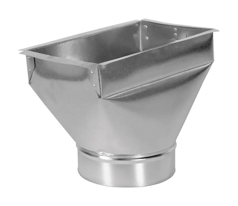 Imperial 10 In. H X 6 In. W Silver Galvanized Steel Register Boot
