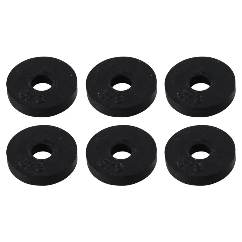 LDR 3/8R In. D Rubber Flat Bibb Washer 6 Pk
