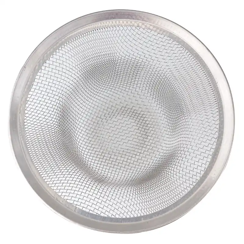 Shower Mesh Strainer With Chrome Ring For Shower Stall Drains, Stainless Steel
