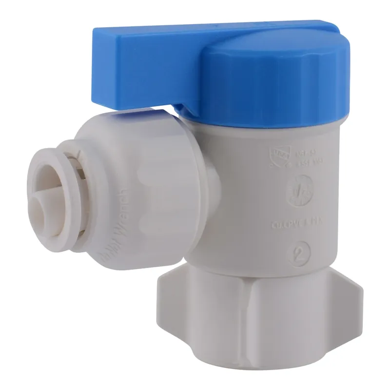 Quick Connect 1/2 In. Fpt X 1/2 In. Fpt Plastic Angle Stop Valve