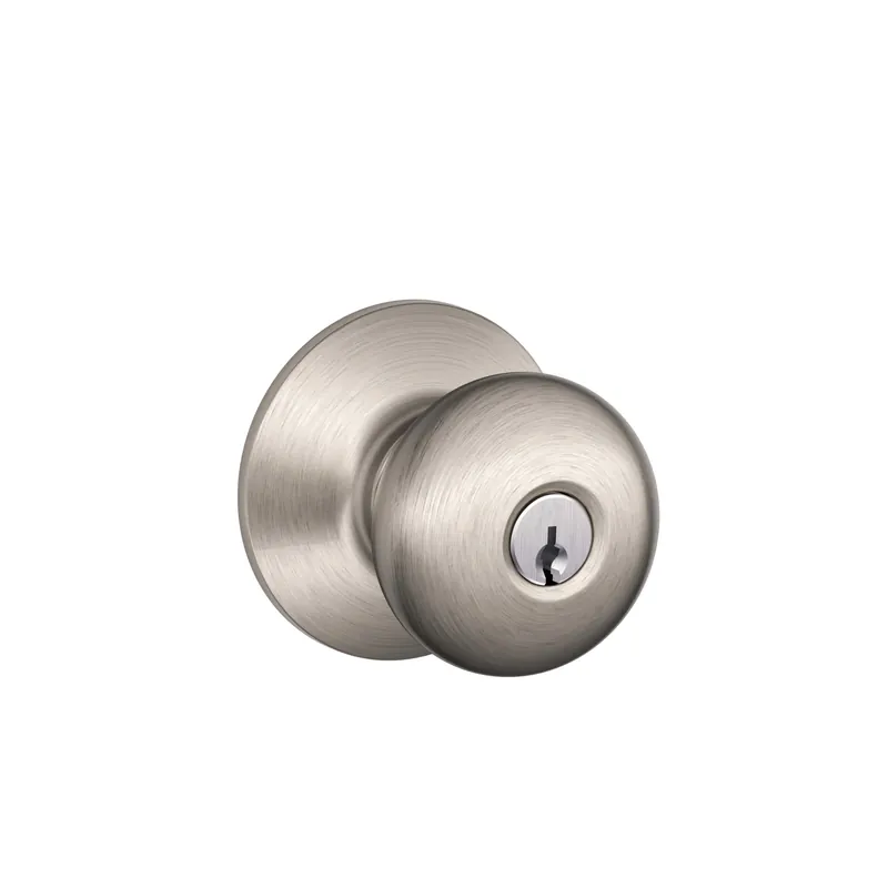 Plymouth Satin Nickel Keyed Entry Lock F51aply619 With Adjustable Backset