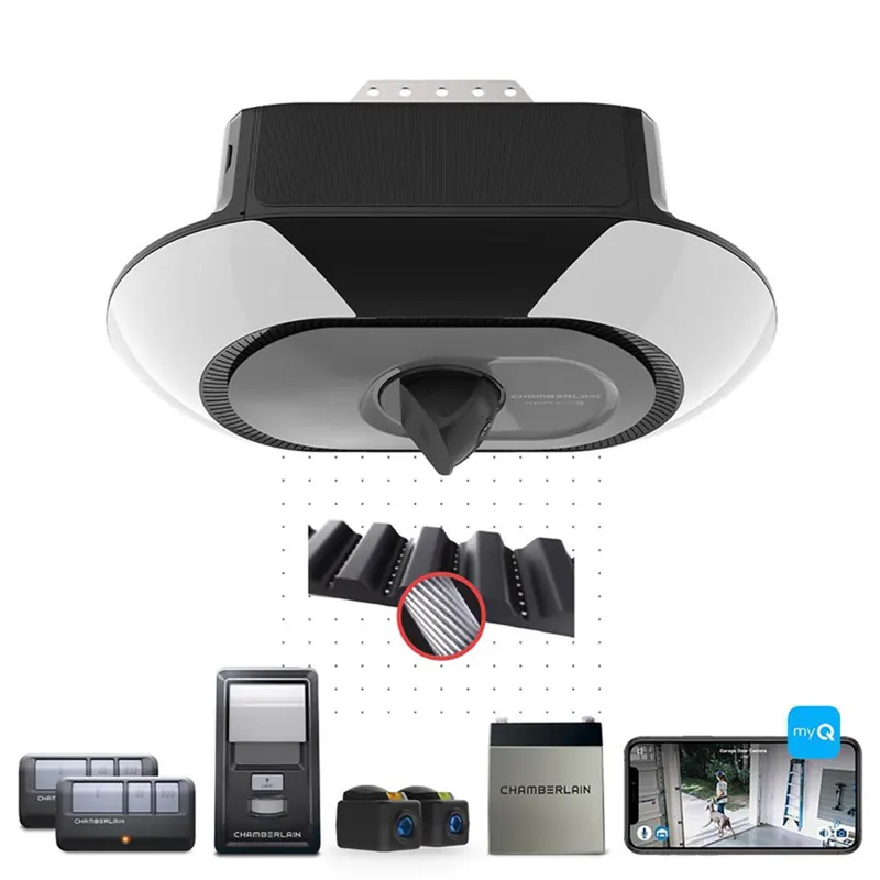 MYQ Smart Garage Door Opener, Ultra Quiet Belt Drive, 1-1/4-HP Motor