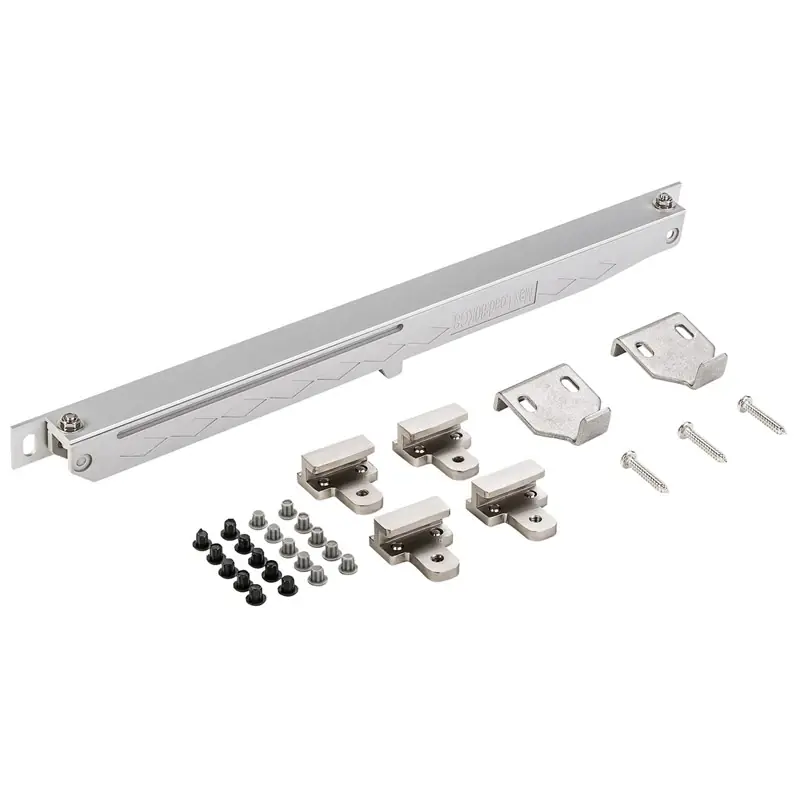 National Hardware Satin Nickel Silver Metal Sliding Door Hardware Kit 1 Pk