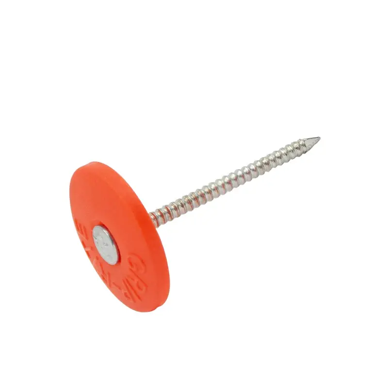 Grip-Rite 3 In. Cap Bright Plastic/Steel Nail Full Round Head 1 Lb
