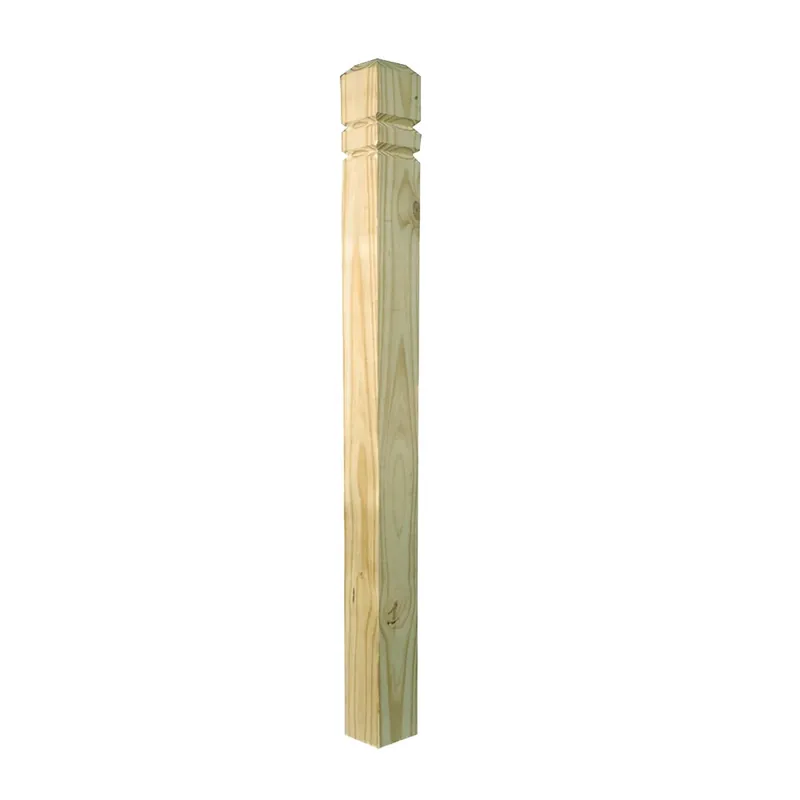 4 In. X 4 In. X 54 In. Treated Double V-groove Newel Post
