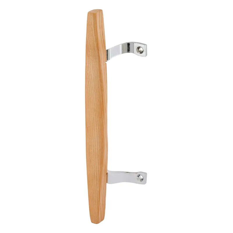 Wooden Pull With Chrome Plated Brackets