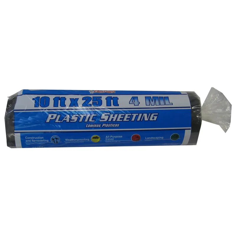 Film-Gard Plastic Sheeting 4 Mil X 10 Ft. W X 25 Ft. L Polyethylene Black 1 Pk
