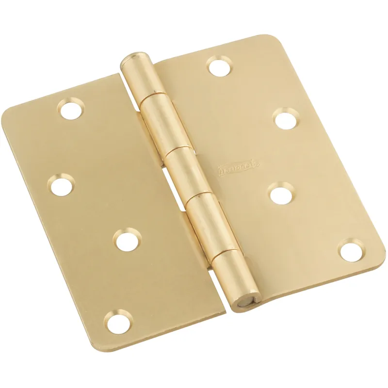 National Hardware 4 In. L Satin Brass Door Hinge 1 Pk