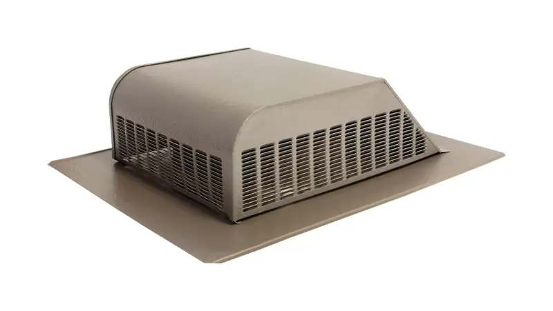 Slant-Back Aluminum Roof Vent, Weatherwood, 50-Sq. In.